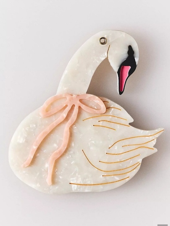 Anthropologie Accessories - 🪞Anthropologie Handpainted Compact Mirror Solar Eclipse New Swan Mirror